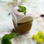 Crème glacée à la menthe et mousse chocolat